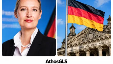 Alice Weidel em evento político na Alemanha
