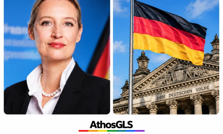 Alice Weidel em evento político na Alemanha