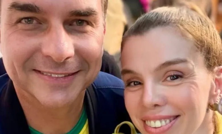 Penélope Nova e Flávio Bolsonaro