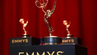 Troféu do Emmy Awards em destaque