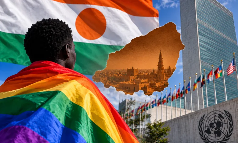 Bandeira e cenário político do Níger na ONU