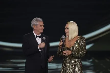 Ana Maria Braga e Serginho Groisman em estúdios da Globo