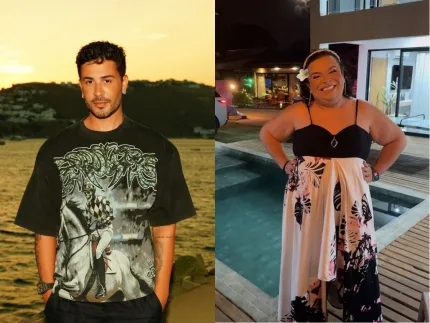 Montagem com fotos de Carlinhos Maia e da página Rainha Matos