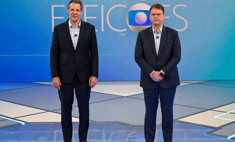 Fernando Haddad e Tarcísio de Freitas em debate