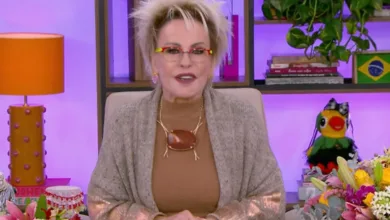 Ana Maria Braga no estúdio do Mais Você