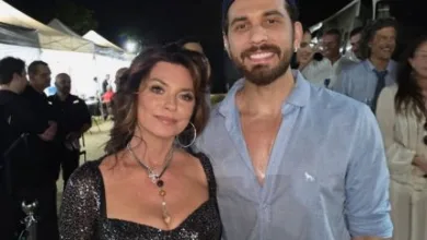 Gustavo Mioto e Shania Twain juntos em evento no interior de São Paulo