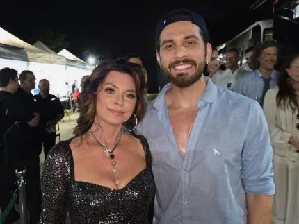 Gustavo Mioto e Shania Twain juntos em evento no interior de São Paulo