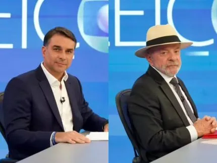Estúdio de televisão com equipamentos de transmissão