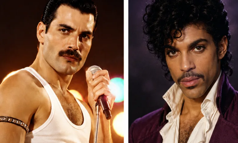 Homem com bigode estiloso