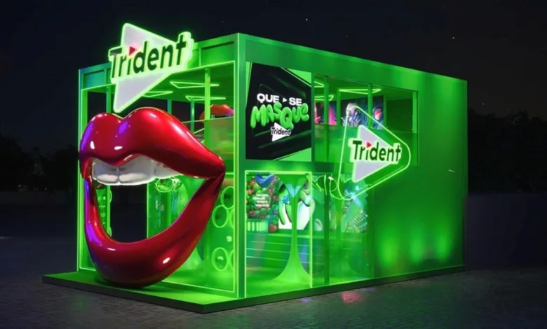Espaço temático da Trident no festival